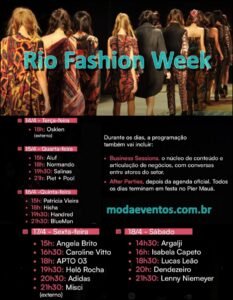 . Feiras de Moda . Semanas de Moda no Brasil . Rio Fashion Week 2026