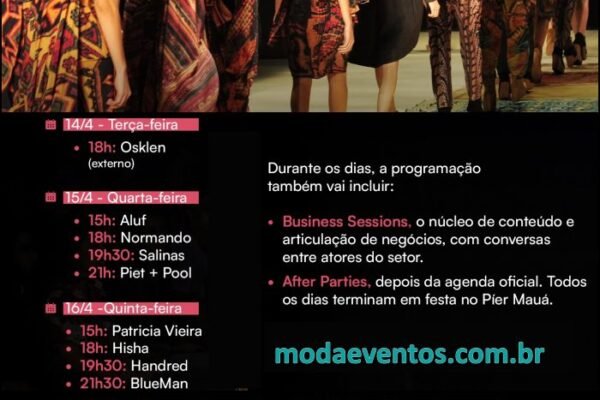 . Feiras de Moda . Semanas de Moda no Brasil . Rio Fashion Week 2026